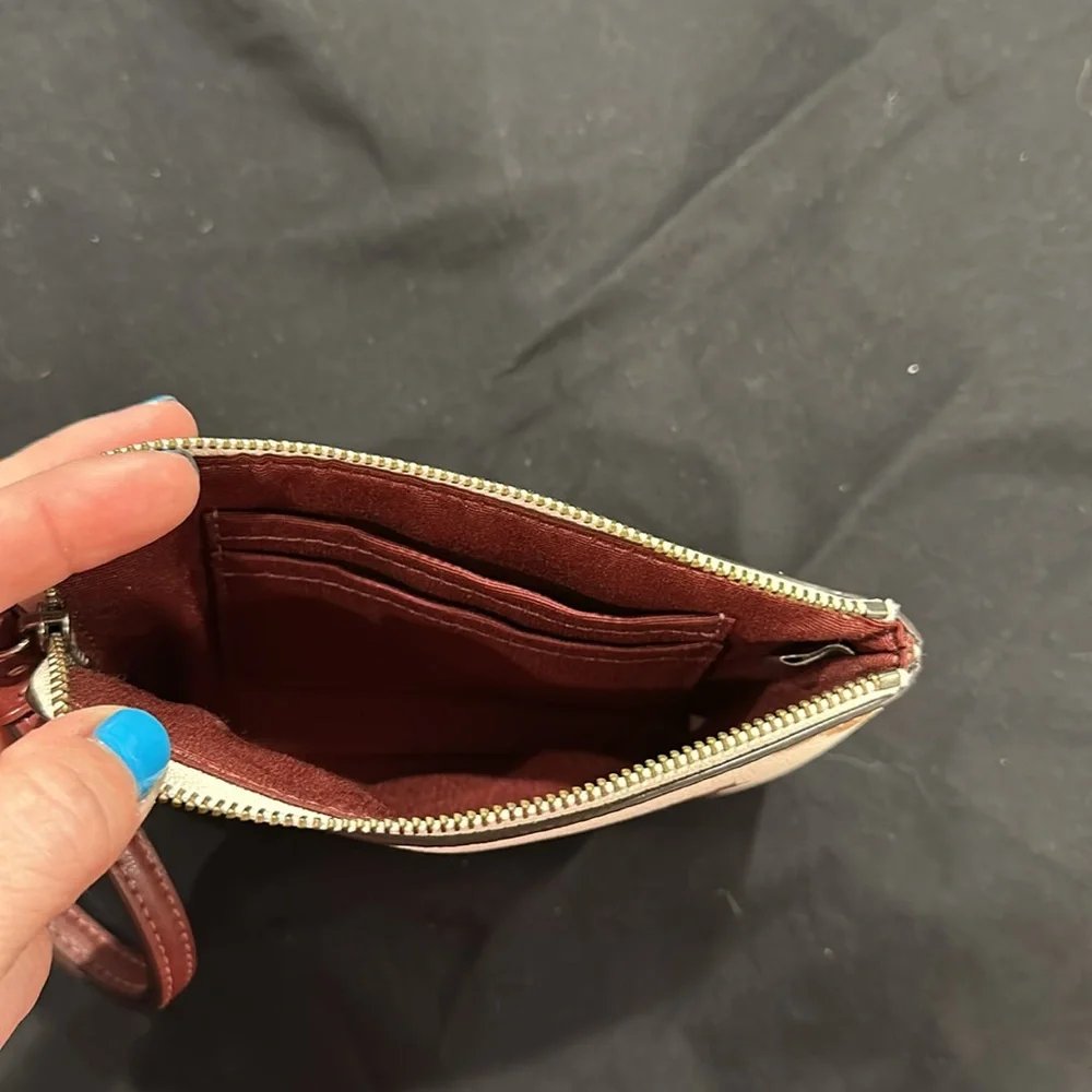 Coach Cream Floral Wristlet - Picture 2 of 7